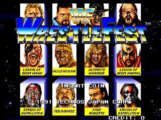 WWF WrestleFest (Arcade) screenshot: Title Screen.