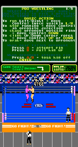 Pro Wrestling (Arcade) screenshot: Grappling.
