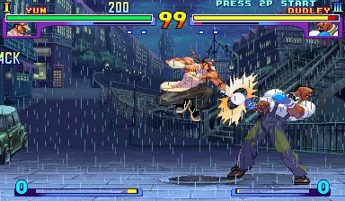 Street Fighter III: New Generation (Arcade) screenshot: Nice punch