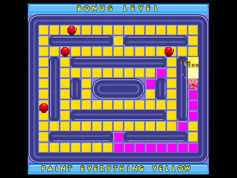 Blokketiblok (Windows) screenshot: Bonus level: walk over every tile without dying