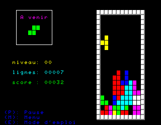Tetris (Philips VG 5000) screenshot: Playing