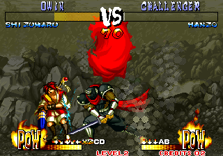 Samurai Shodown III: Blades of Blood (Arcade) screenshot: Hanzo is angry