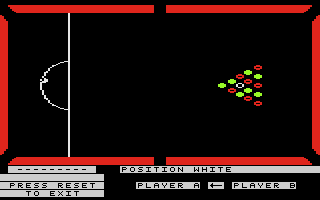 On Cue (Atari 8-bit) screenshot: Pool - position white