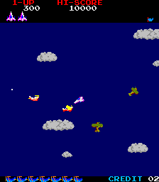 Time Pilot (Arcade) screenshot: Game starts