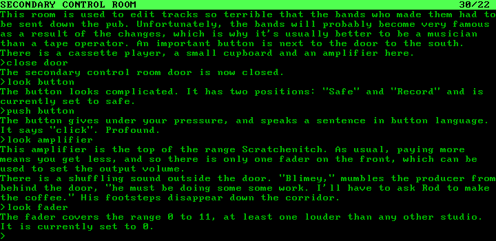 Fish (DOS) screenshot: This one goes to 11! (text mode)