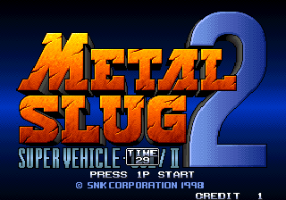 Metal Slug 2: Super Vehicle - 001/II (Arcade) screenshot: Title screen