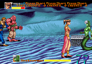 Arabian Fight (Arcade) screenshot: Snakewoman