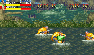 Cadillacs and Dinosaurs (Arcade) screenshot: Throw enemy