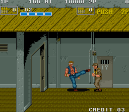 P.O.W.: Prisoners of War (Arcade) screenshot: First soldier to kill
