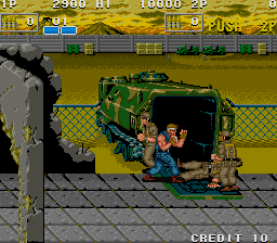 P.O.W.: Prisoners of War (Arcade) screenshot: Transporter