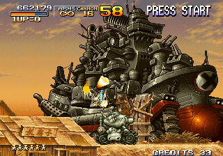 Metal Slug 2: Super Vehicle - 001/II (Arcade) screenshot: Boss - land destroyer