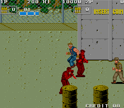 P.O.W.: Prisoners of War (Arcade) screenshot: Red enemies