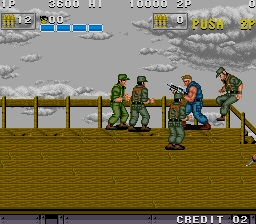 P.O.W.: Prisoners of War (Arcade) screenshot: I'm surrounded
