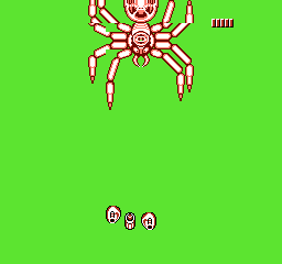 Kick Challenger: Air Foot (NES) screenshot: The first boss. The frame rate is so much better here!