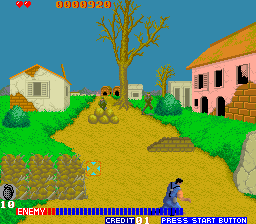 Cabal (Arcade) screenshot: Shoot enemies