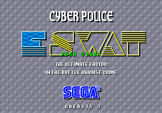 ESWAT: Cyber Police (Arcade) screenshot: Title screen