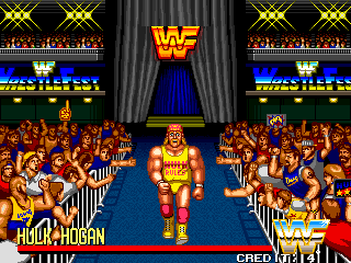 WWF WrestleFest (Arcade) screenshot: Entering the ring.
