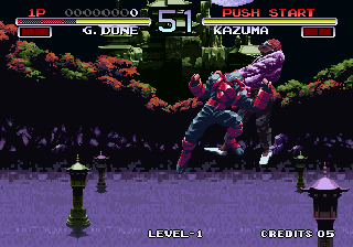 Galaxy Fight: Universal Warriors (Arcade) screenshot: Air duel