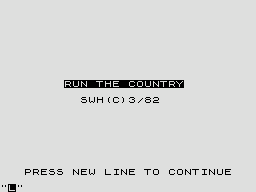 Great Britain Limited (ZX81) screenshot: Title screen