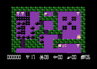 Robbo Forever (Atari 8-bit) screenshot: Level 6