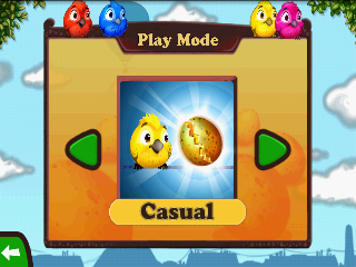 Fluffy Birds (Android) screenshot: Mode selection