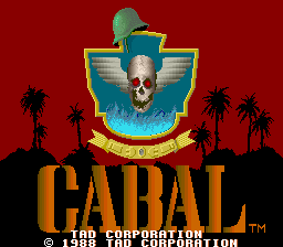 Cabal (Arcade) screenshot: Title screen