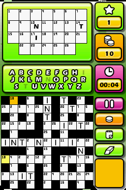 Puzzler World 2013 (Nintendo DS) screenshot: Codewords puzzle