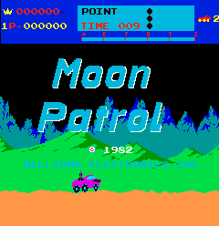 Moon Patrol (Arcade) screenshot: Title screen