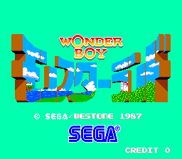 Wonder Boy in Monster Land (Arcade) screenshot: Title screen