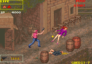 Growl (Arcade) screenshot: Gun