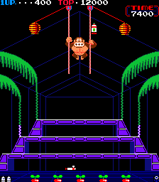 Donkey Kong 3 (Arcade) screenshot: Life lost