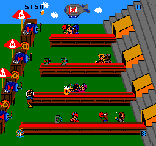 Tapper (Arcade) screenshot: Life lost