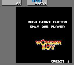 Wonder Boy in Monster Land (Arcade) screenshot: Main menu