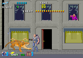 Screenshot Of ESWAT: Cyber Police (Arcade, 1989) - MobyGames