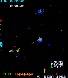 Zaxxon (Arcade) screenshot: Low flight
