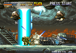 Metal Slug 2: Super Vehicle - 001/II (Arcade) screenshot: Docking station