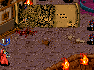 Wizard Fire (Arcade) screenshot: Quest map