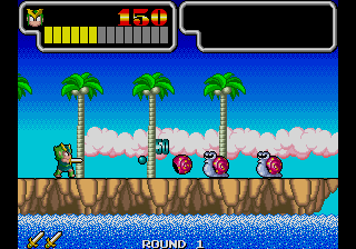 Monster Lair (Arcade) screenshot: Snails squadron