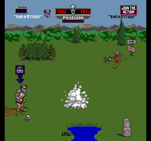 Pigskin 621 AD (Arcade) screenshot: Fight! Fight!