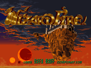 Wizard Fire (Arcade) screenshot: Title screen