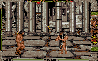 Conan: The Cimmerian (Amiga) screenshot: Inside the building - first task