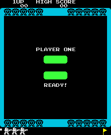 Warp Warp (Arcade) screenshot: Get ready