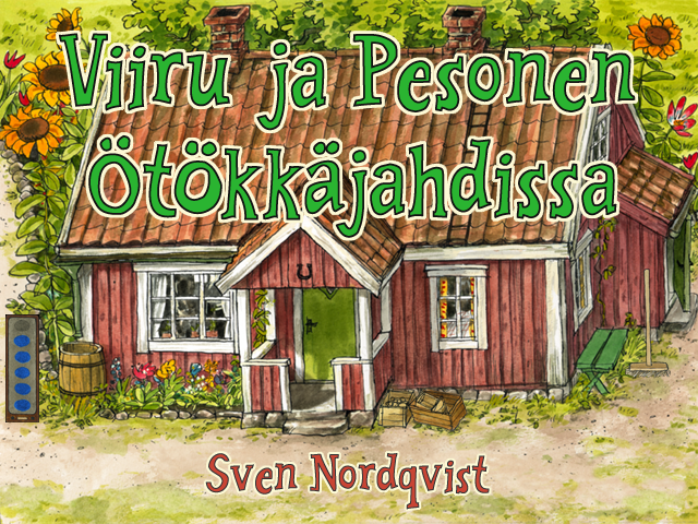 Pettson o Findus och mucklornas värld (Windows) screenshot: Title screen (Finnish version)