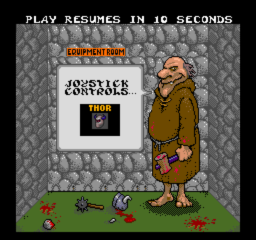 Pigskin 621 AD (Arcade) screenshot: Equipment Room.