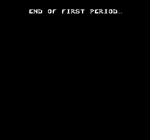 Pigskin 621 AD (Arcade) screenshot: First Period over.