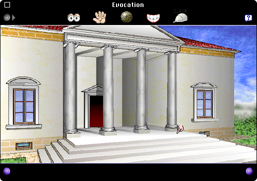 Evocation: La Sfida (Macintosh) screenshot: First screen