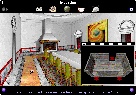 Evocation: La Sfida (Macintosh) screenshot: Ingame map