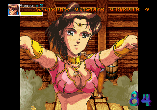 Arabian Fight (Arcade) screenshot: Princess character.