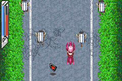 Bōkyaku no Senritsu (Game Boy Advance) screenshot: Zooming up the road