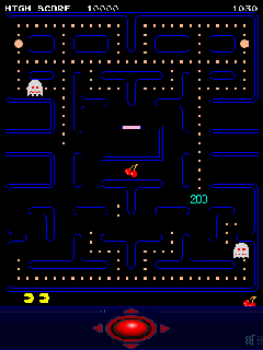 Pac-Man (Android) screenshot: Eating a ghost